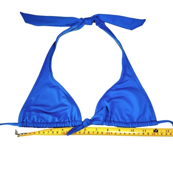 NWT Kushcush Kerry Cushman Triangle Bikini Tip Sz.M Blue Beach Brazilian Sexy - Picture 5 of 6